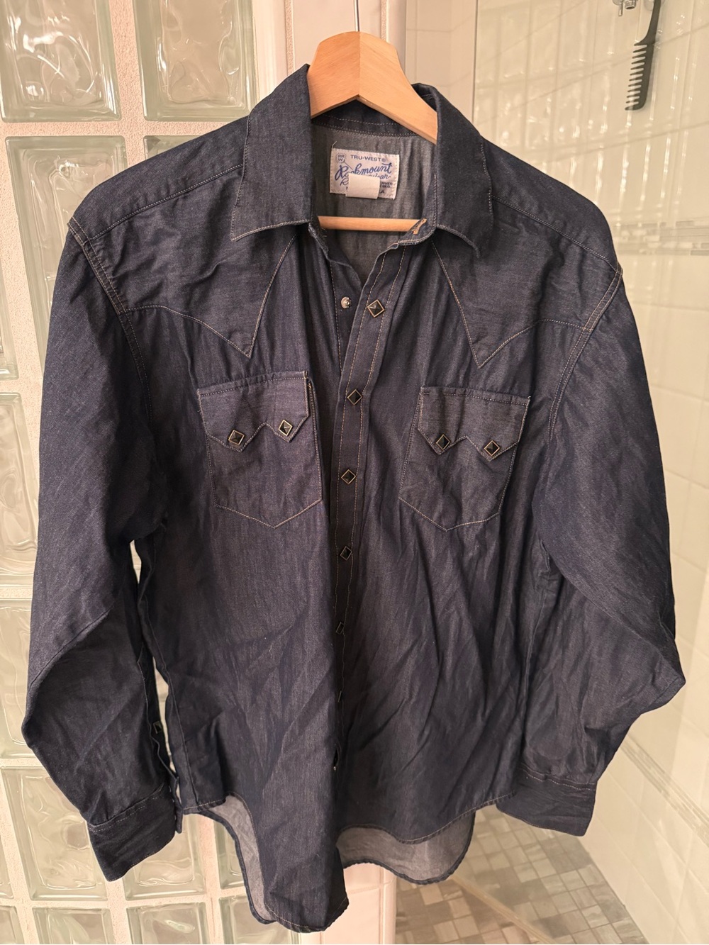 Men's Tencel Denim Sawtooth Western Shirt